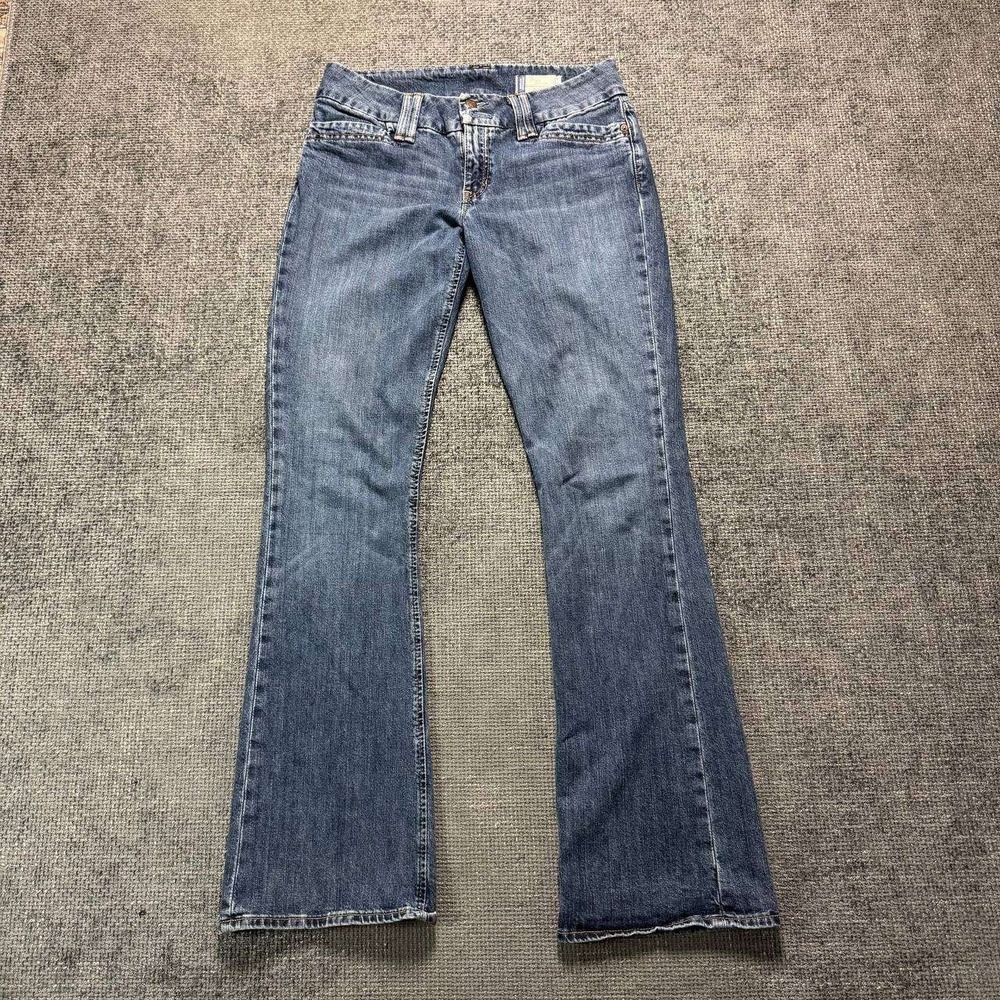 Gap Curvy Bootcut Jeans Womens 32 Long Blue Dark Mid Rise Stretch Canada Made